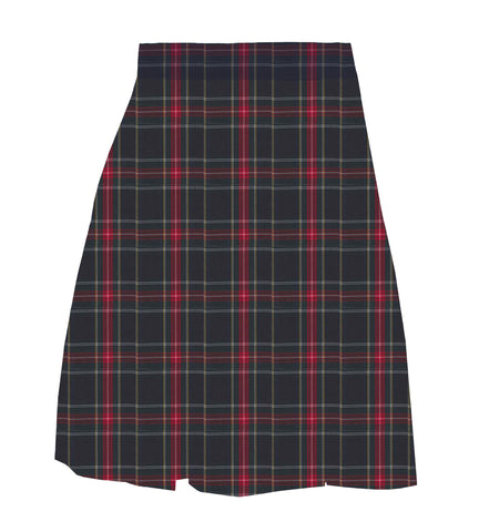 1034-CTCS Girl's Kick-Pleat Plaid Skirt - Half Size