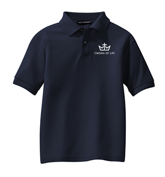 COL Youth SS Pique Polo - New Logo